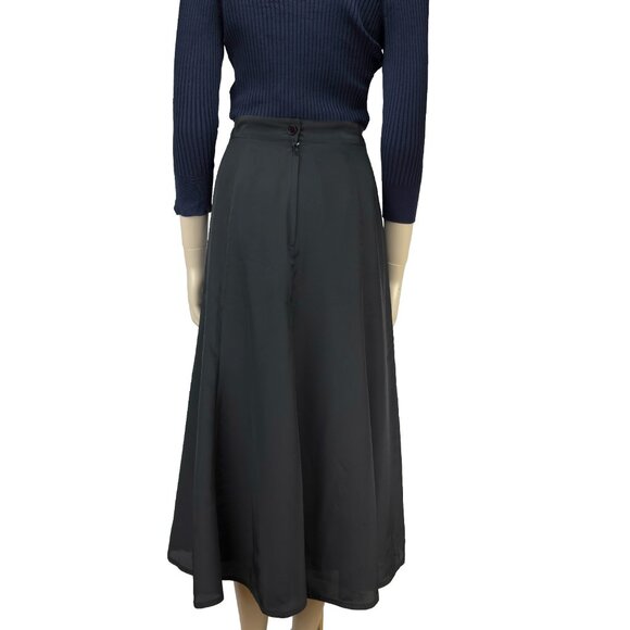 VALENTI VTG Luxury Designer Old Money Midi Full Circle Skirt sz 8 = modern Small - Picture 4 of 6